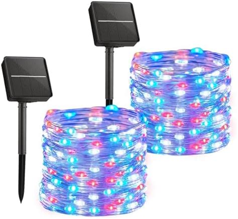 Brightown Solar String Lights, 2 Packs Total 66Ft 200 LED Solar .